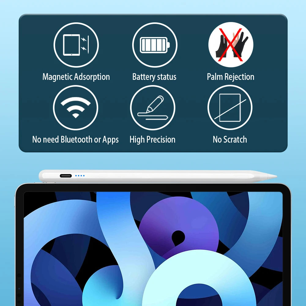 Stylet pour Apple iPad avec fonction Palm Rejection Power Display.