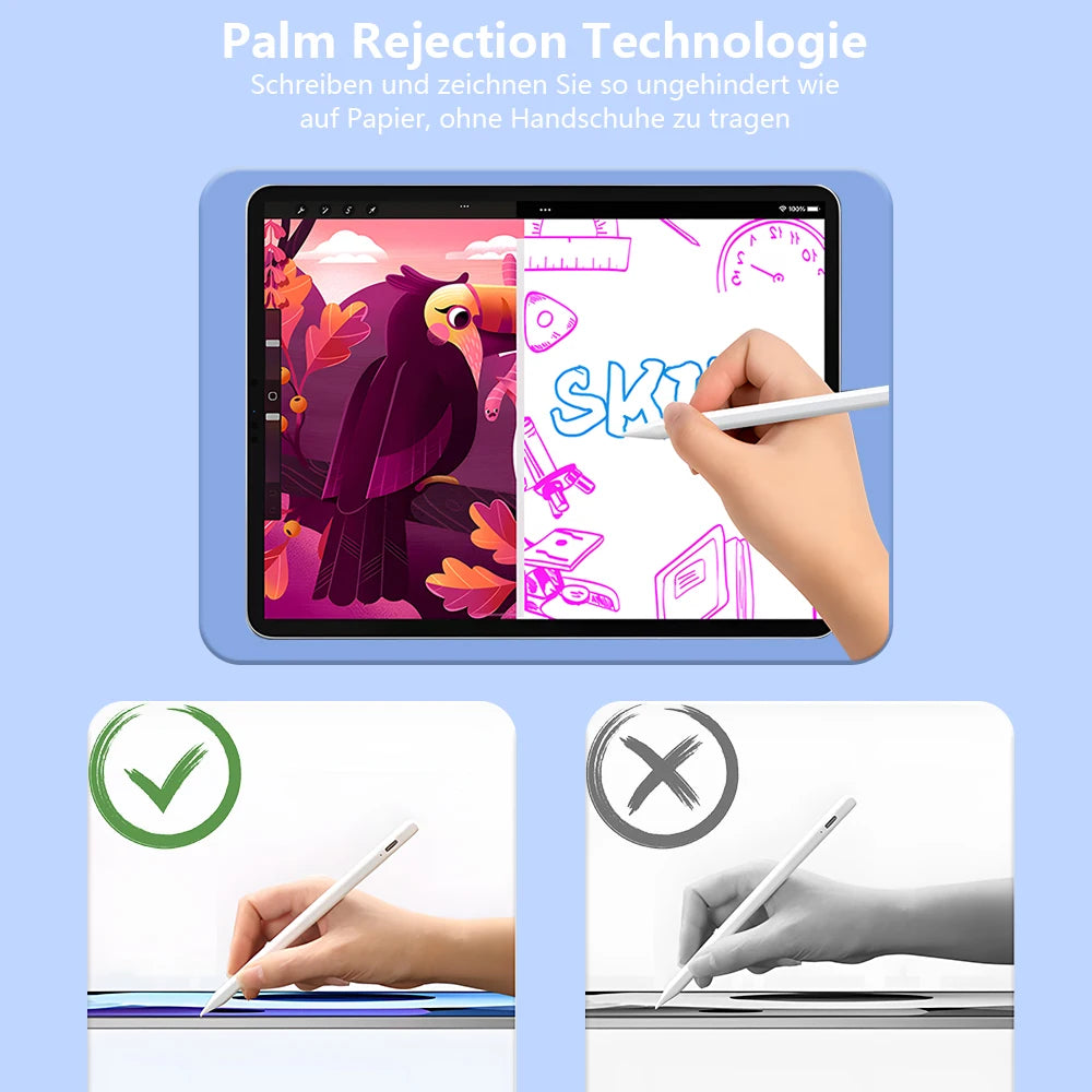 Stylet pour Apple iPad avec fonction Palm Rejection Power Display.