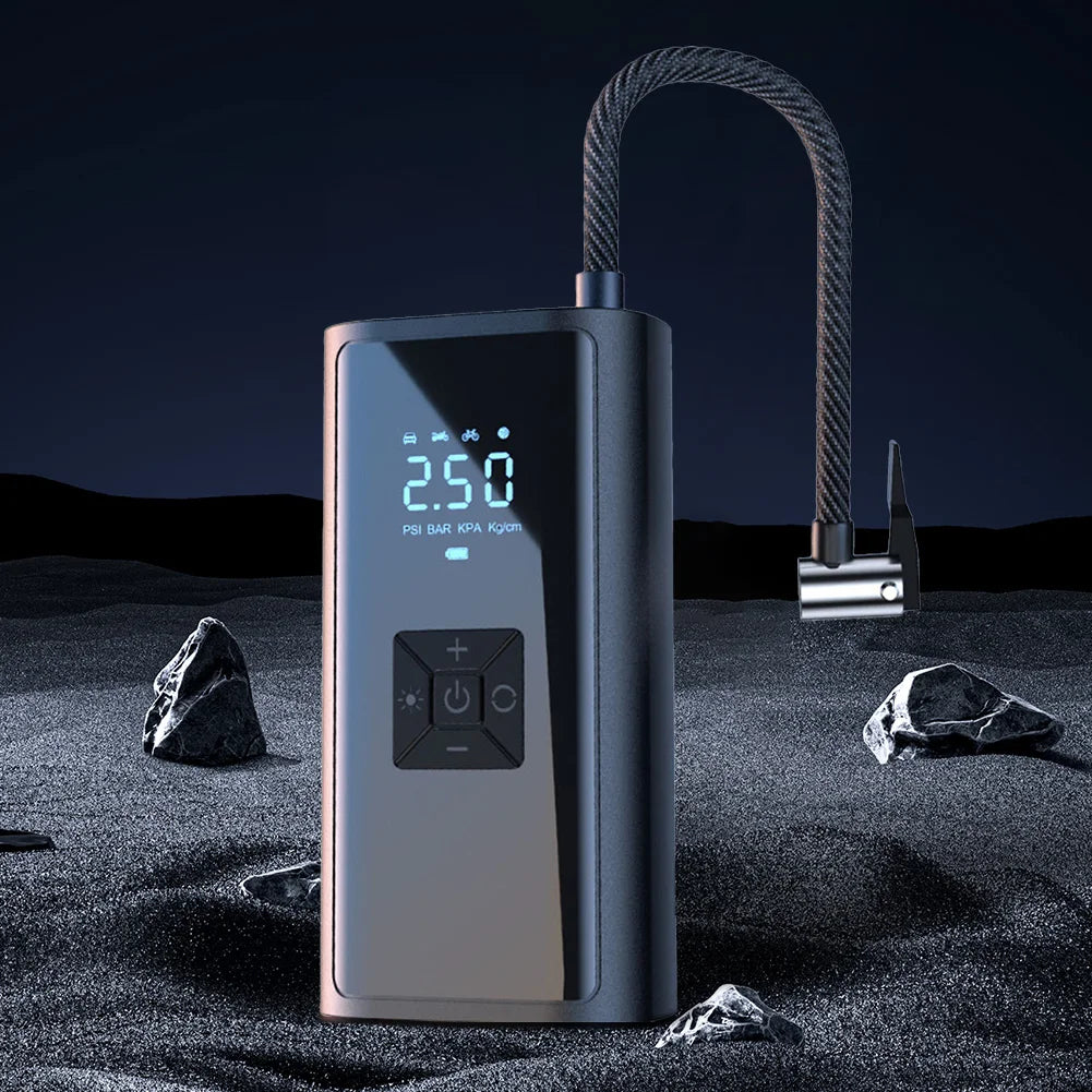 Compresseur d’air portable 150 PSI – Pour voiture, vélo et ballons – Affichage numérique.