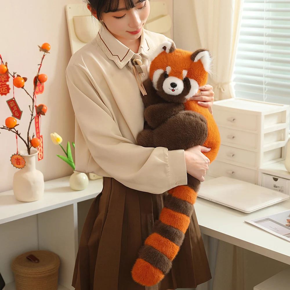 Peluche Fluffty Raccoon Adorable panda roux en peluche.