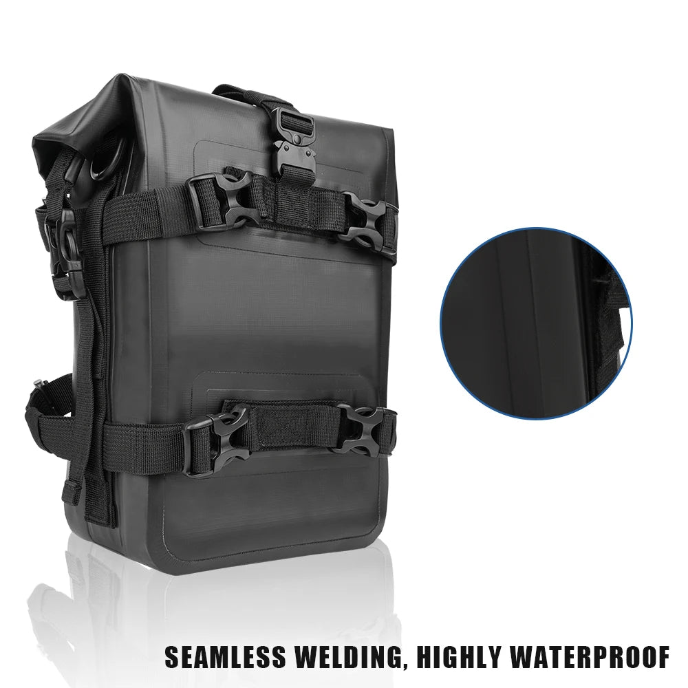 Sacoche étanche pour crash bars moto – BMW R1200GS/R1250GS & Honda NC750X/CB500X.