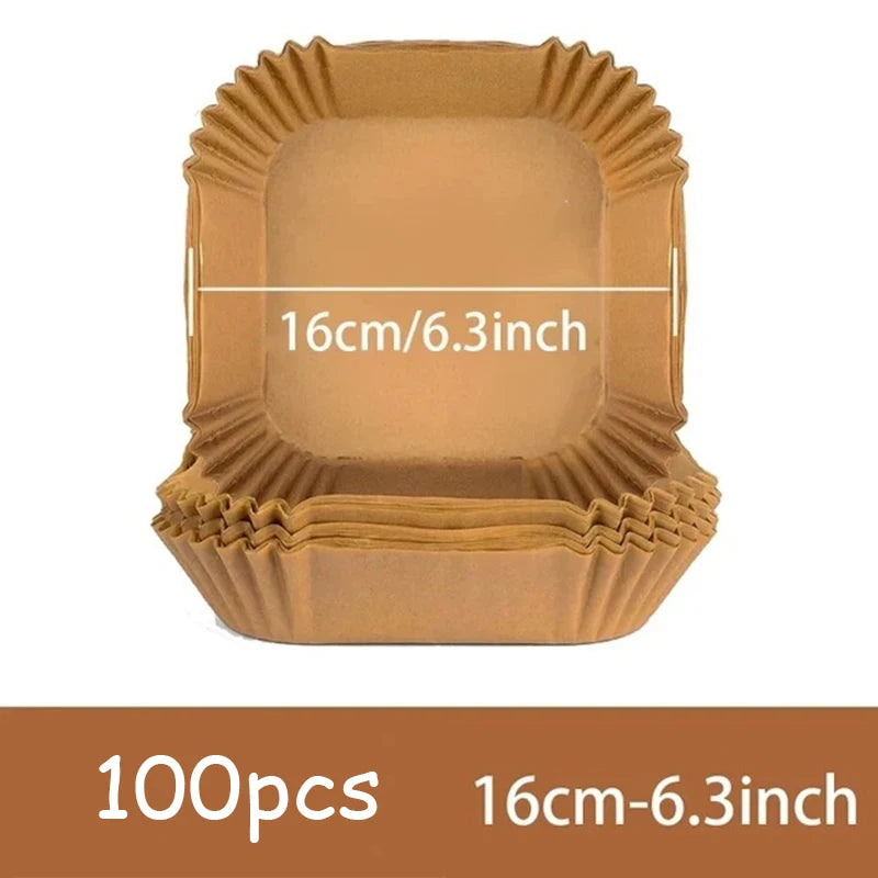 50 feuilles papier jetable pour airfryer – Antiadhésif et résistant à la chaleur.