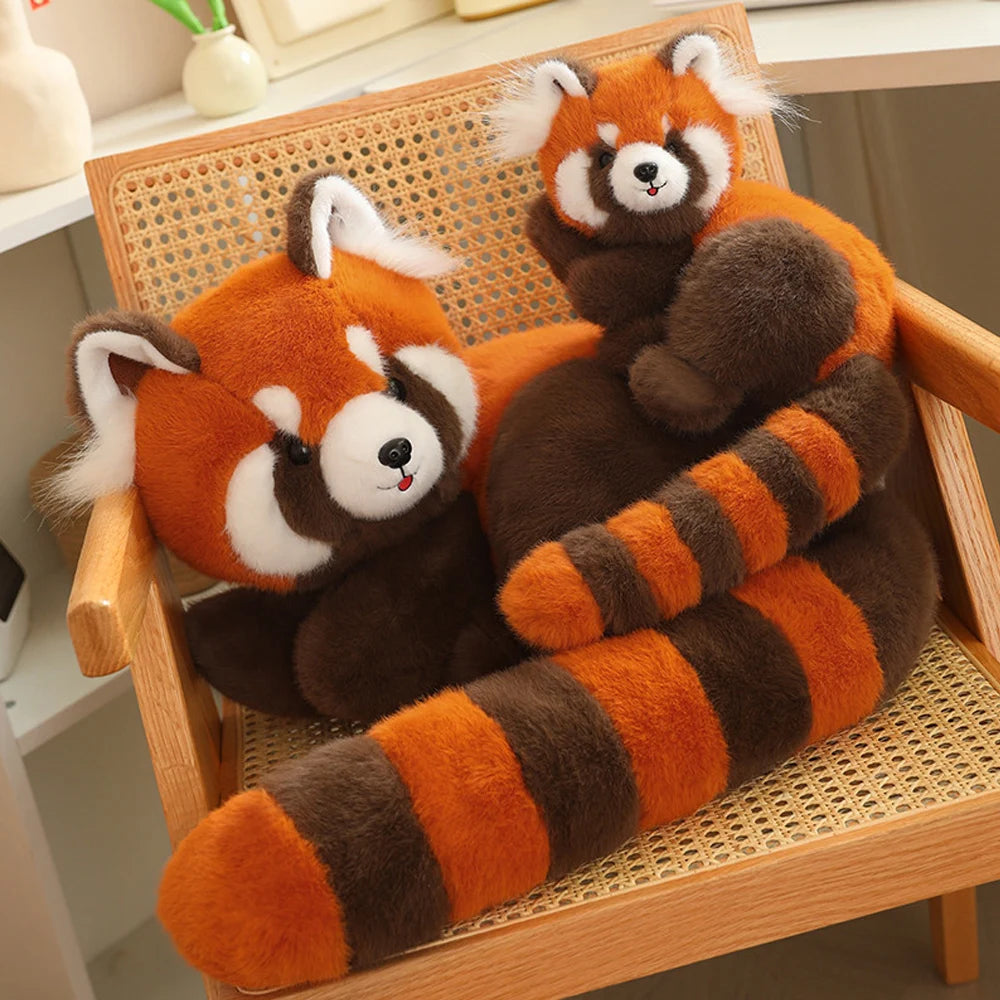 Peluche Fluffty Raccoon Adorable panda roux en peluche.