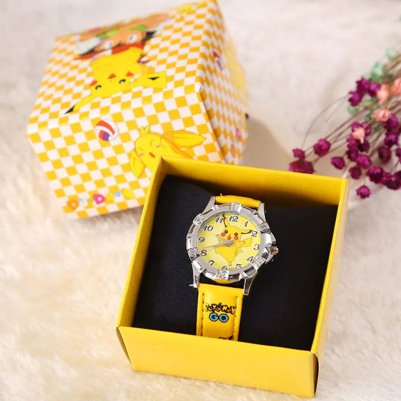 Montre cosplay Pikachu Pocket Monster pour garçons et filles, cadeau d'anniversaire créatif pour enfants, avec boîte.