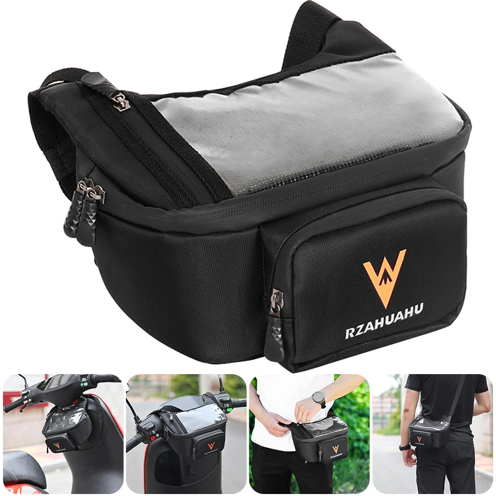 Sacoche avant moto étanche avec écran tactile – Grande capacité.