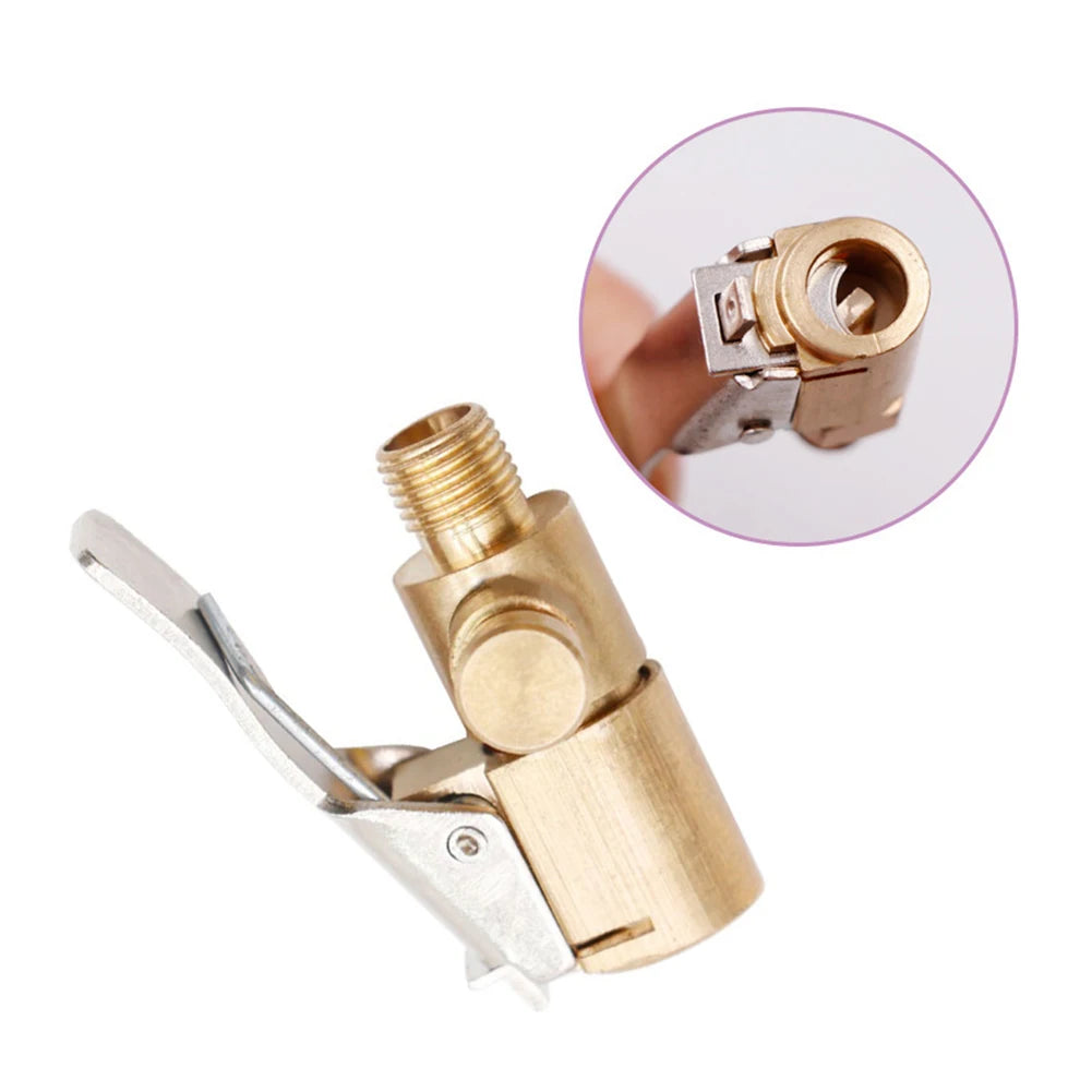 Adaptateur de valve pour gonfleur – Bec clip en laiton pour pneus.