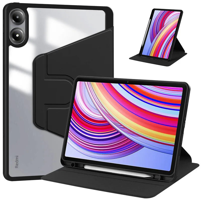 Coque rotative 360° pour Redmi Pad Pro 12,1" – Housse magnétique avec porte-stylet.