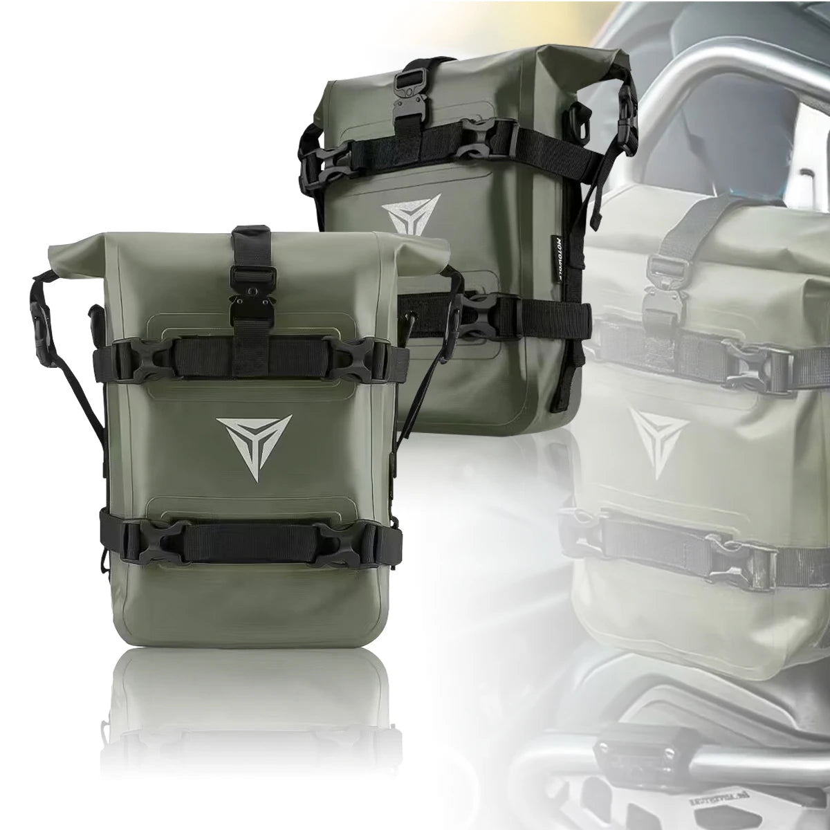 Sacoche étanche pour crash bars moto – BMW R1200GS/R1250GS & Honda NC750X/CB500X.