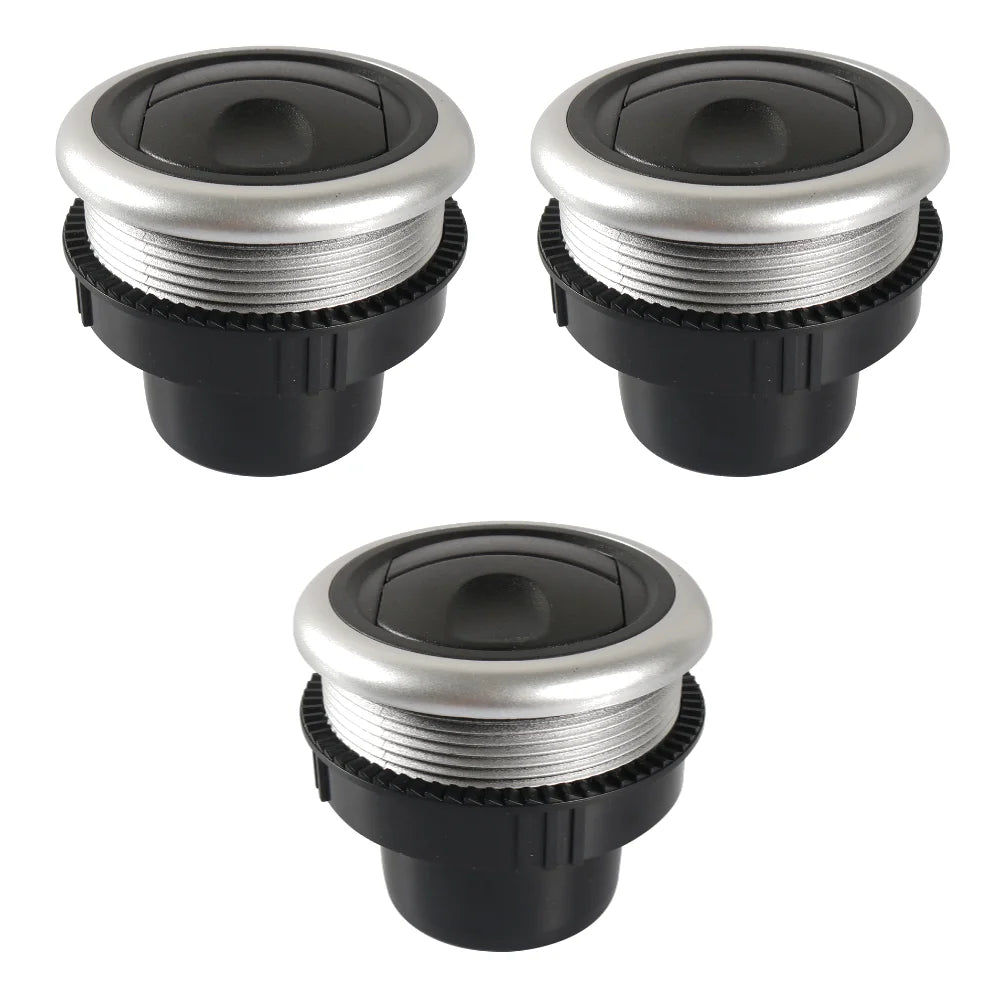 Bouche d’aération ronde 71 mm pour voiture – Rotation et déflecteur pour tableau de bord.
