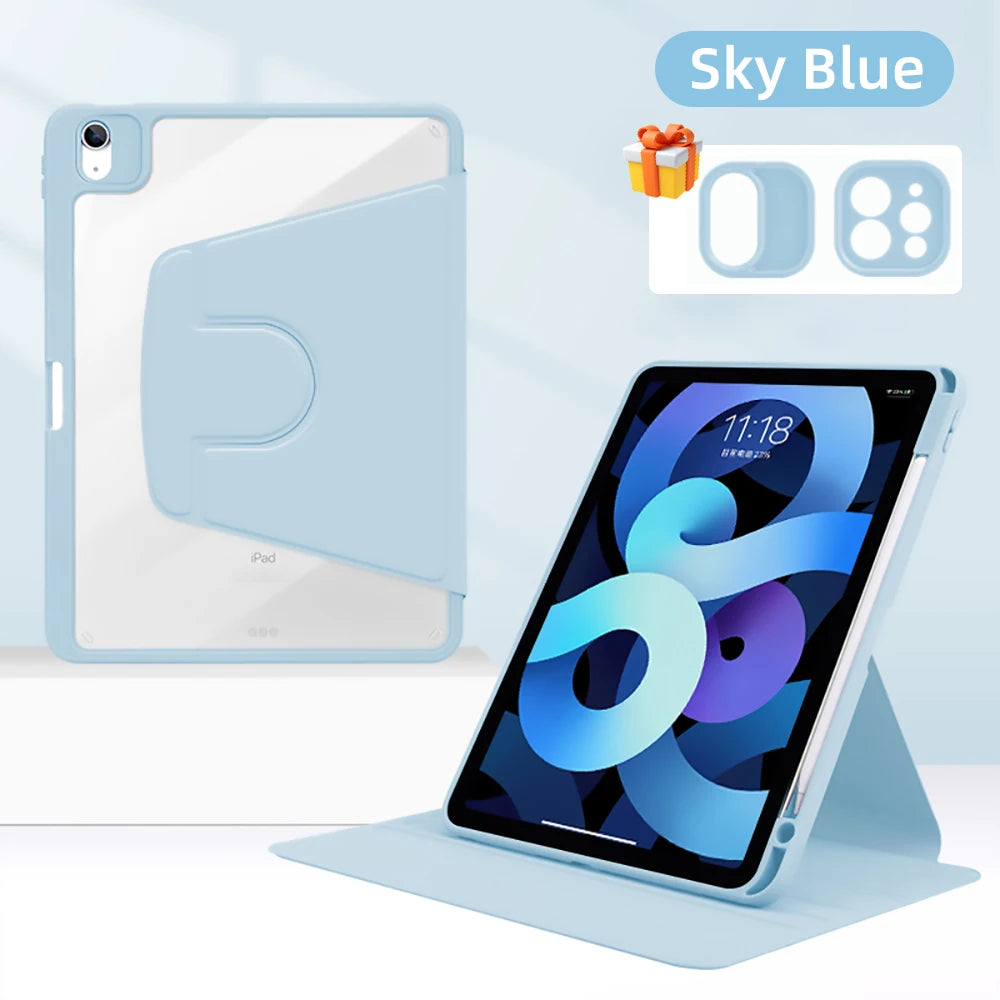 Coque iPad rotative 360° – Étui support pour iPad Air, Pro, Mini et iPad 7 à 10.