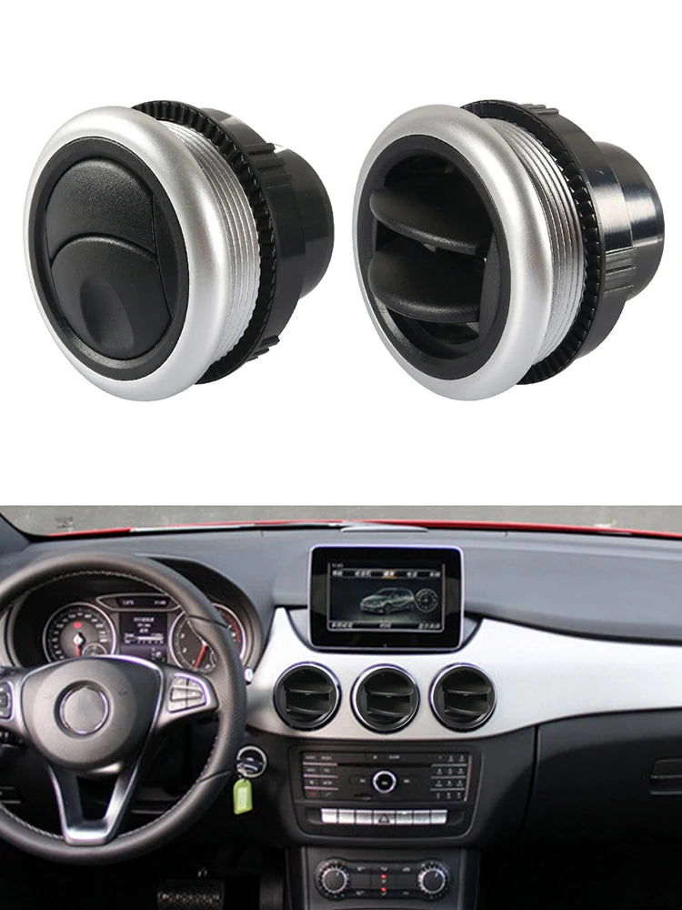 Bouche d’aération ronde 71 mm pour voiture – Rotation et déflecteur pour tableau de bord.