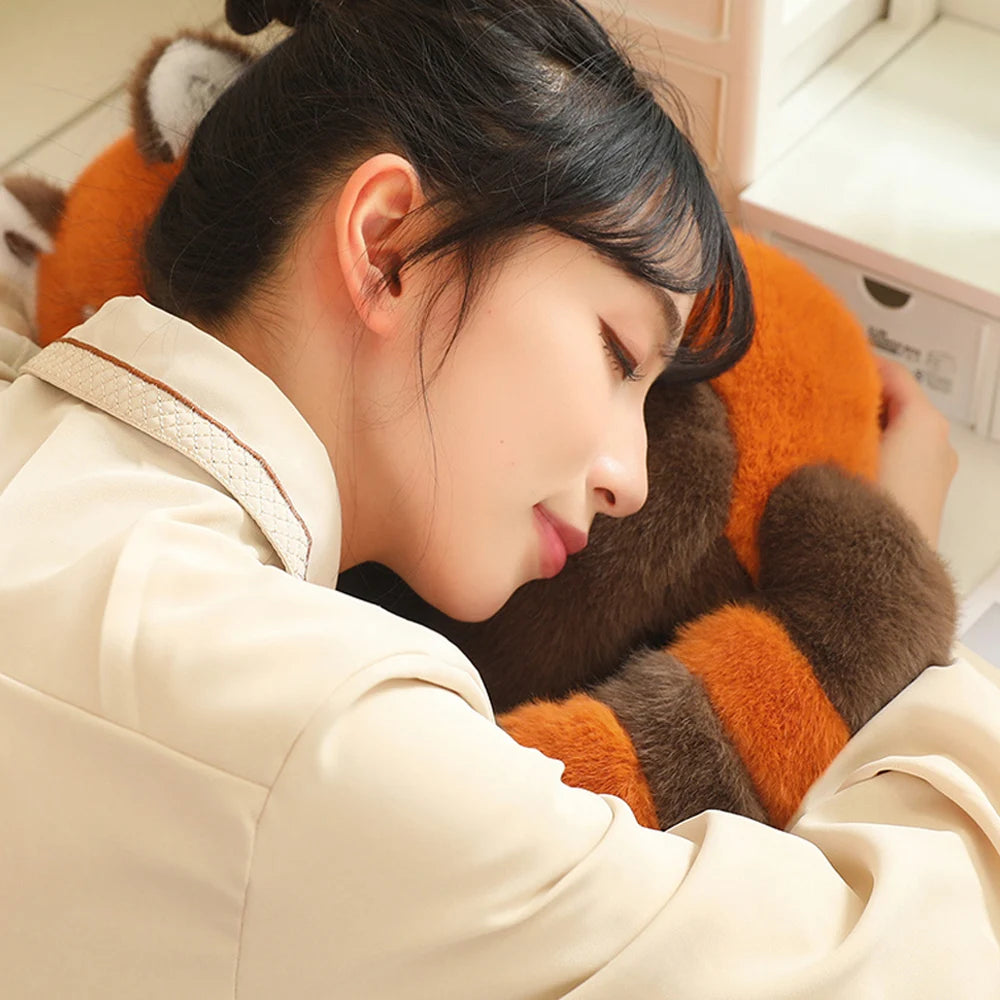 Peluche Fluffty Raccoon Adorable panda roux en peluche.