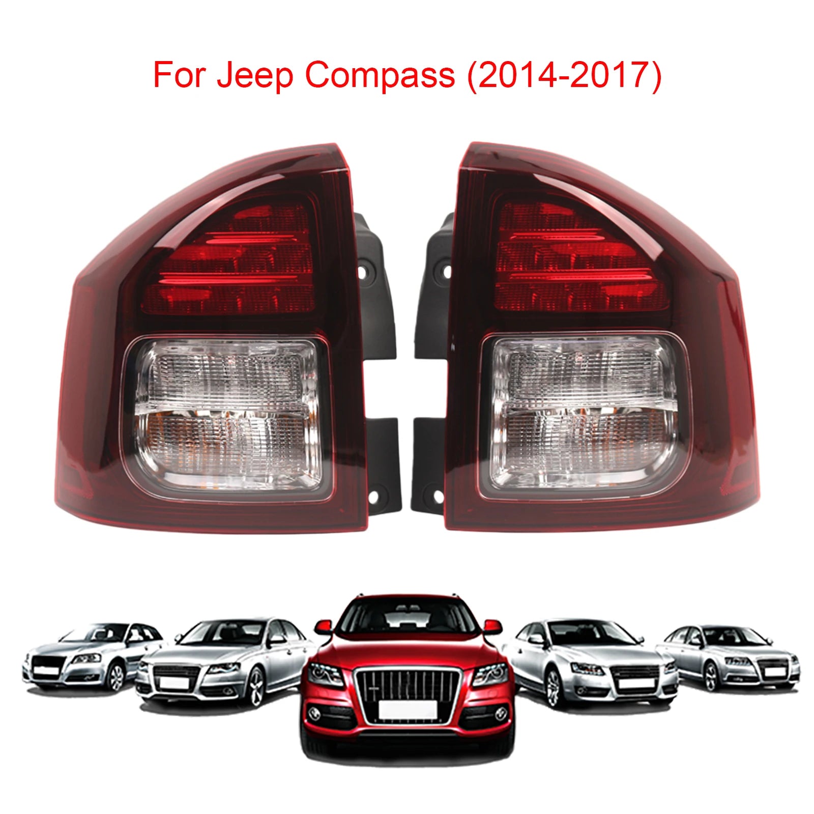 Feu arrière et clignotant de remplacement pour Jeep Compass 2014 à 2017 – Assemblage côté.