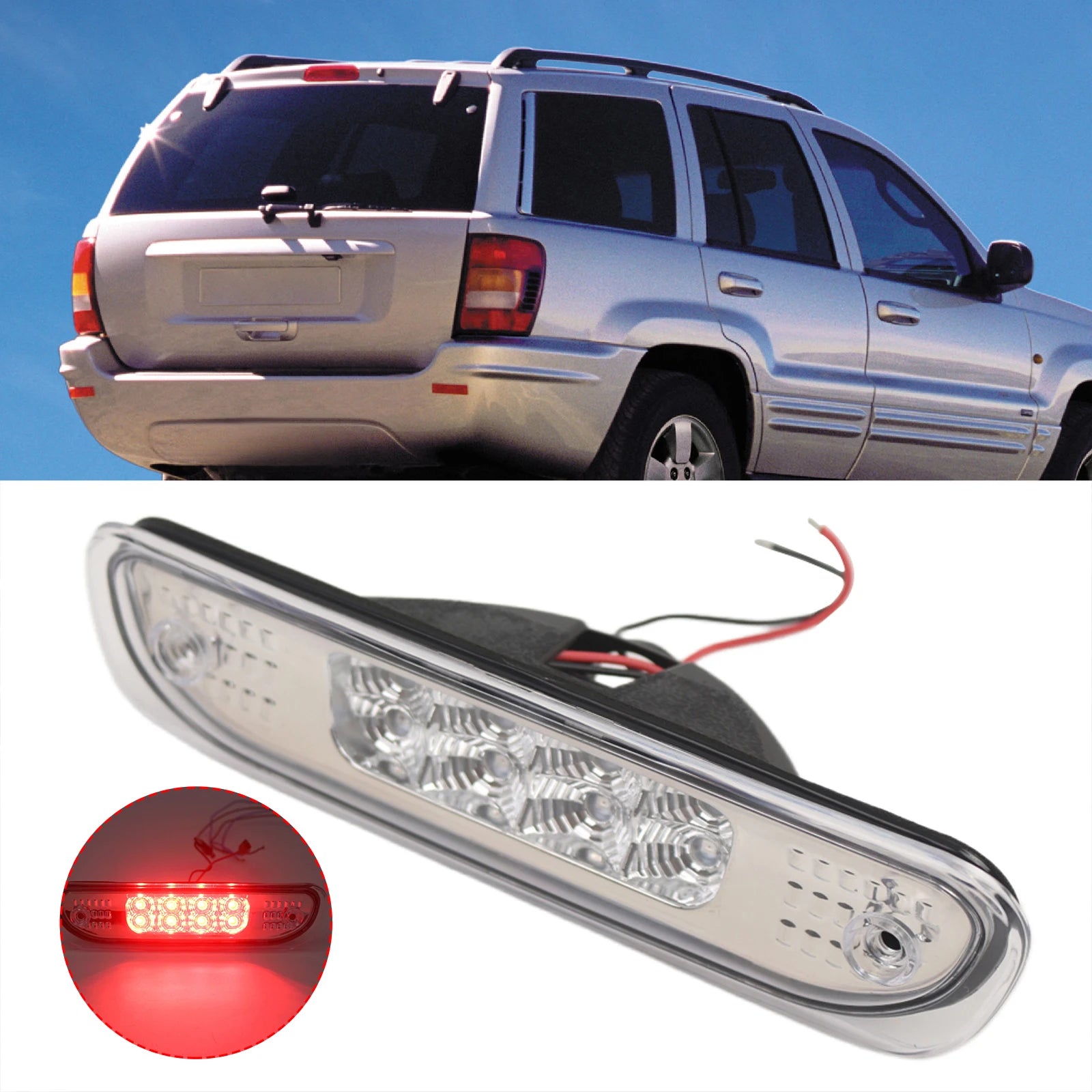 Troisième feu stop LED pour Jeep Grand Cherokee (1999–2004)