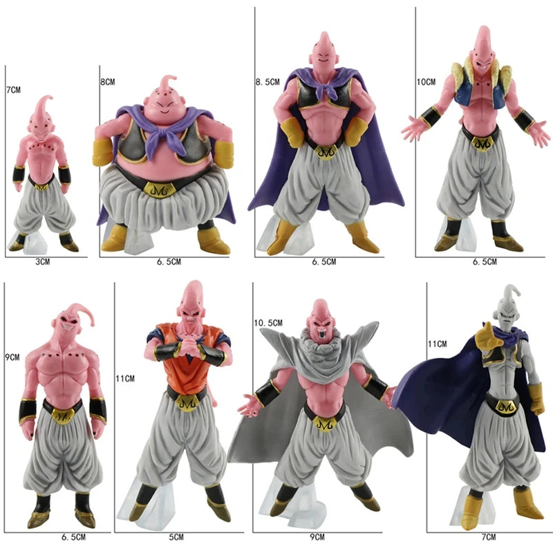 Lot de 8 figurines Dragon Ball Z Majin Buu – PVC – Collection.