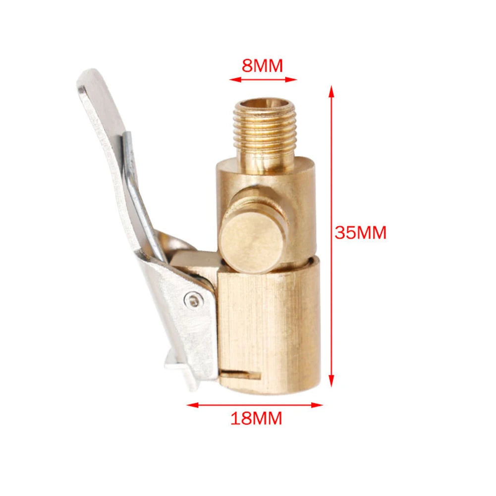 Adaptateur de valve pour gonfleur – Bec clip en laiton pour pneus.
