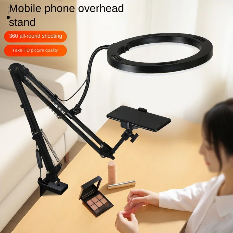 Ring Light professionnel avec support téléphone – Éclairage circulaire réglable pour photo, vidéo et streaming.