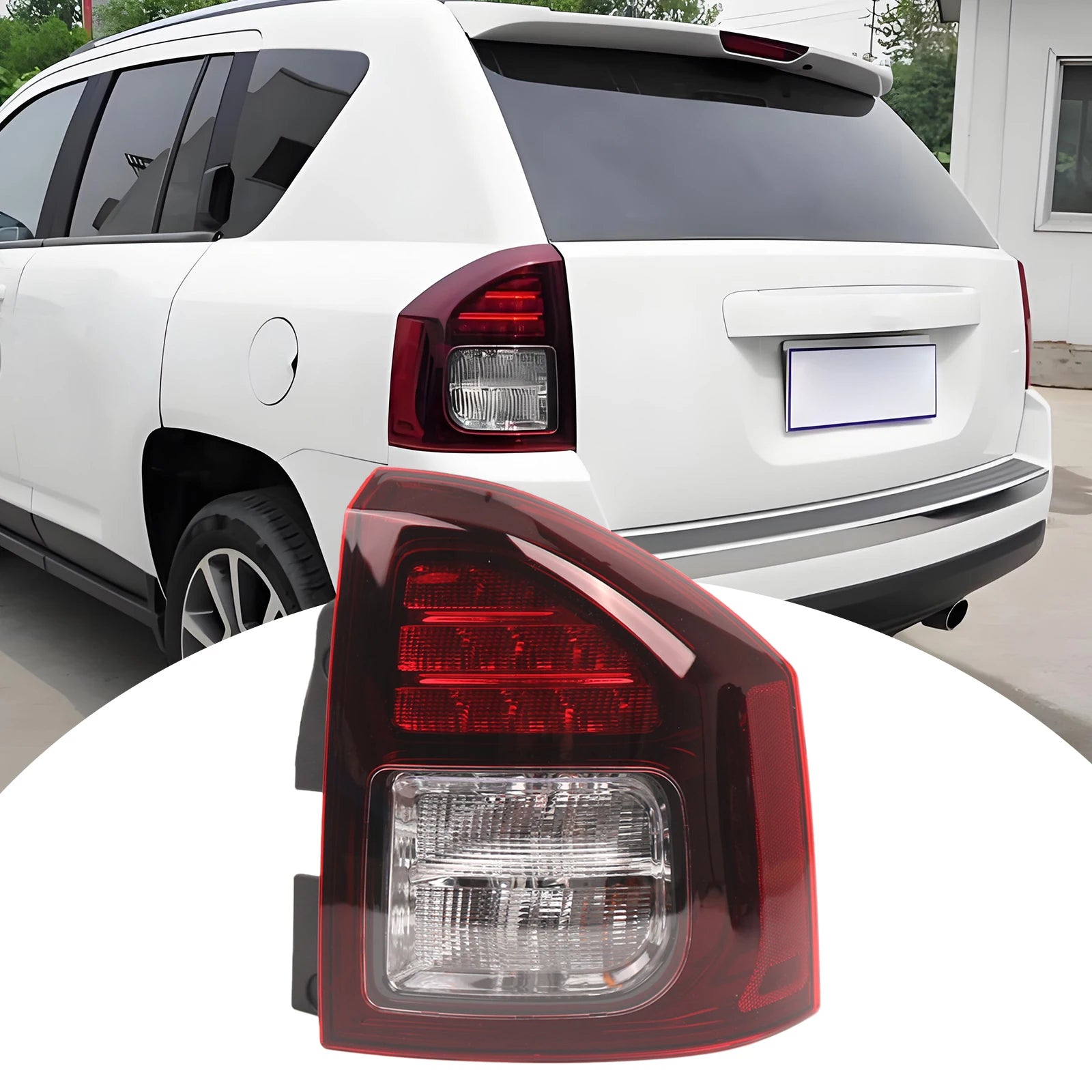 Feu arrière et clignotant de remplacement pour Jeep Compass 2014 à 2017 – Assemblage côté.