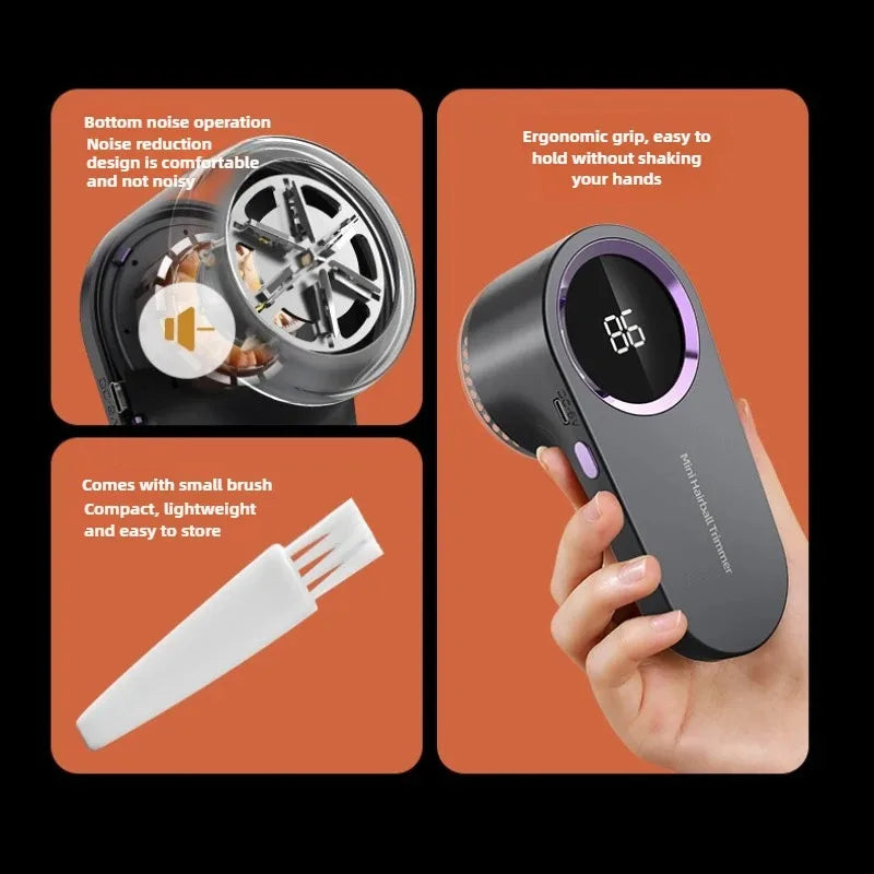 Rasoir anti-bouloches électrique rechargeable USB – Pour vêtements et poils d’animaux.