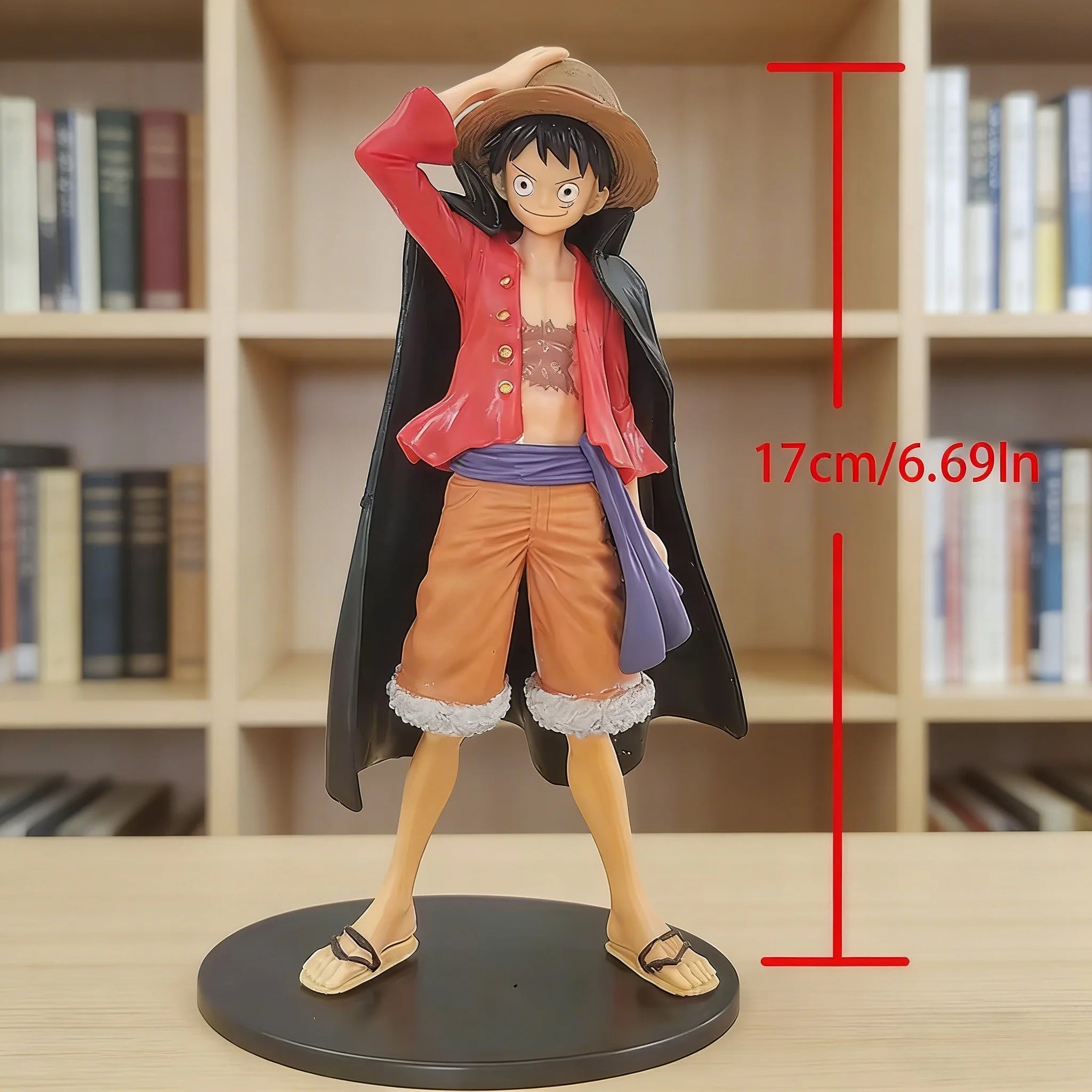 Figurine Luffy One Piece – Chapeau de paille – Décoration artisanale – Cadeau idéal fan manga.