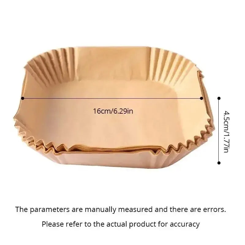 50 feuilles papier jetable pour airfryer – Antiadhésif et résistant à la chaleur.