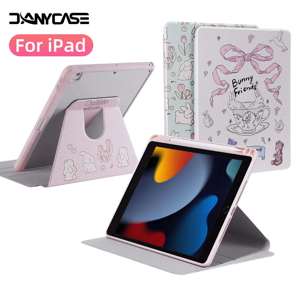 Coque iPad rotative 360° – Étui support pour iPad Air, Pro, Mini et iPad 7 à 10.