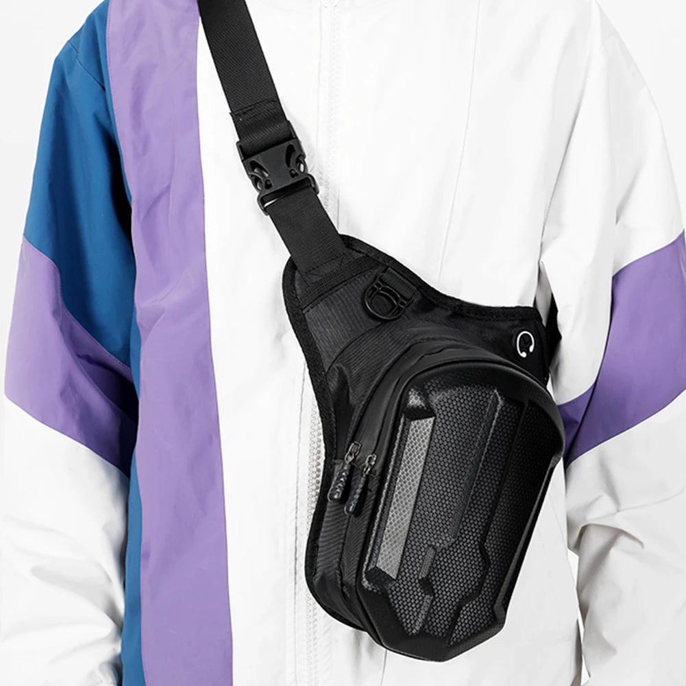 Sac de jambe moto rigide et étanche – Pochette téléphone multifonction.