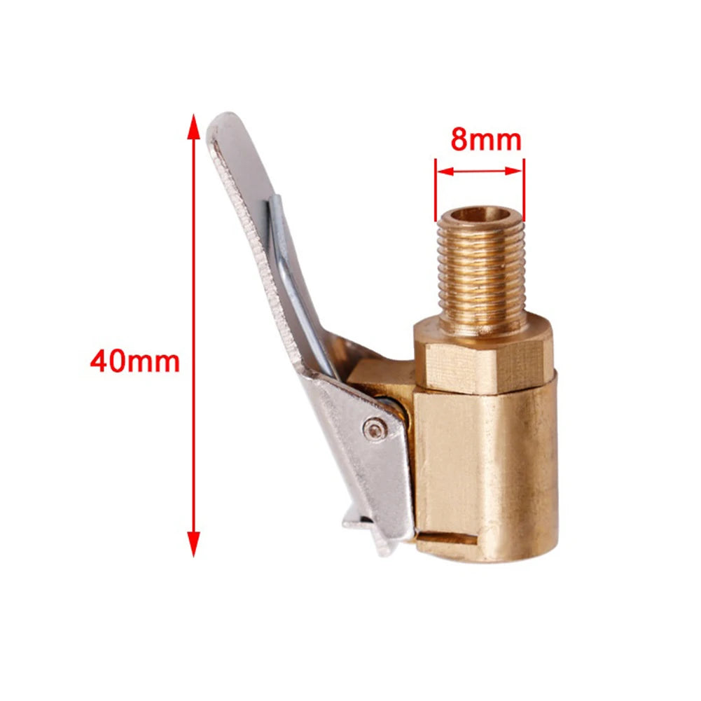 Adaptateur de valve pour gonfleur – Bec clip en laiton pour pneus.