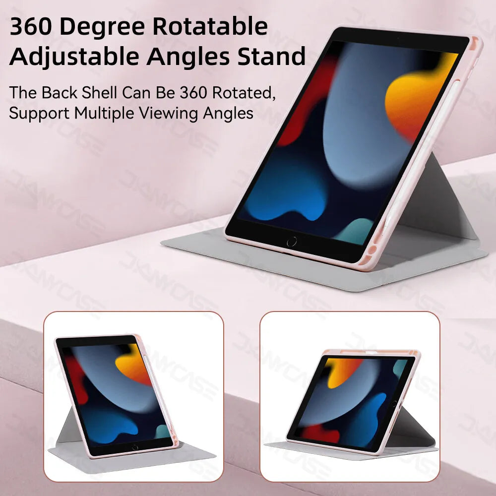 Coque iPad rotative 360° – Étui support pour iPad Air, Pro, Mini et iPad 7 à 10.