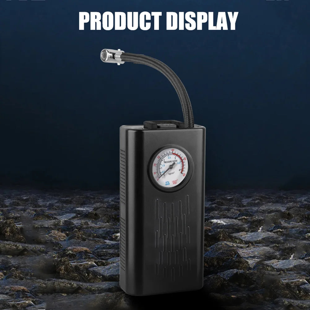 Gonfleur de pneus électrique rechargeable USB – Moto, voiture et vélo.