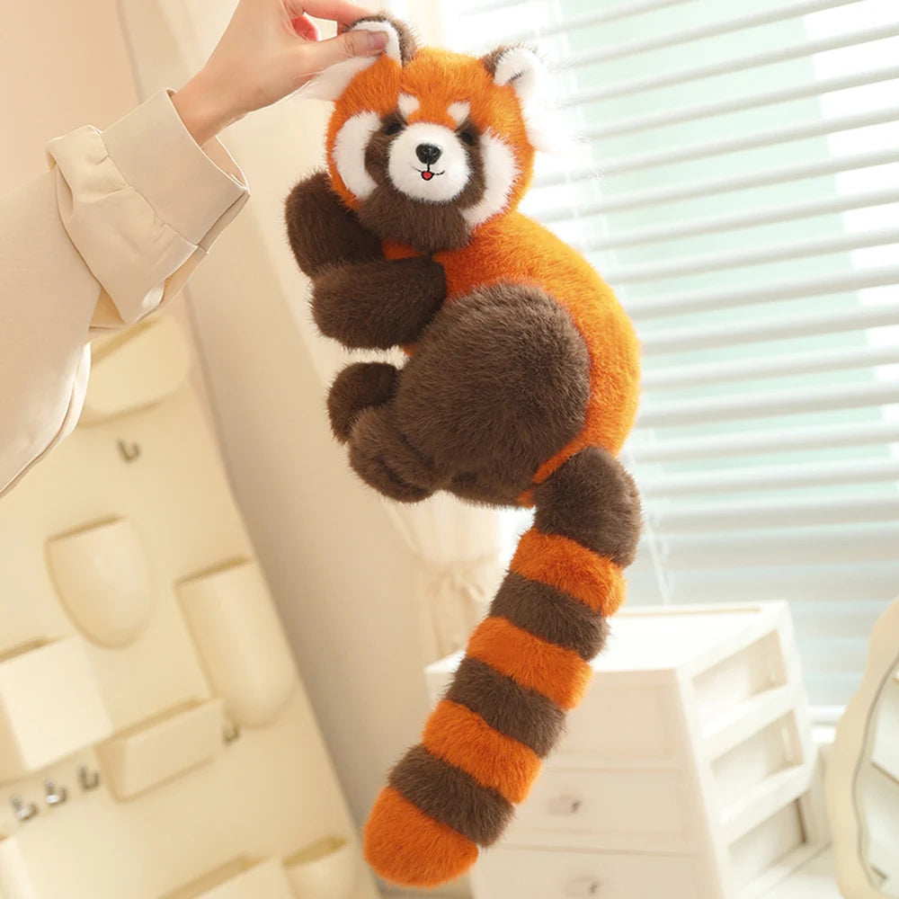 Peluche Fluffty Raccoon Adorable panda roux en peluche.