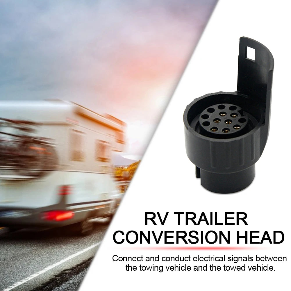 Adaptateur remorque 7 broches vers 13 broches – 12/24V – Voiture, camping-car, bateau.