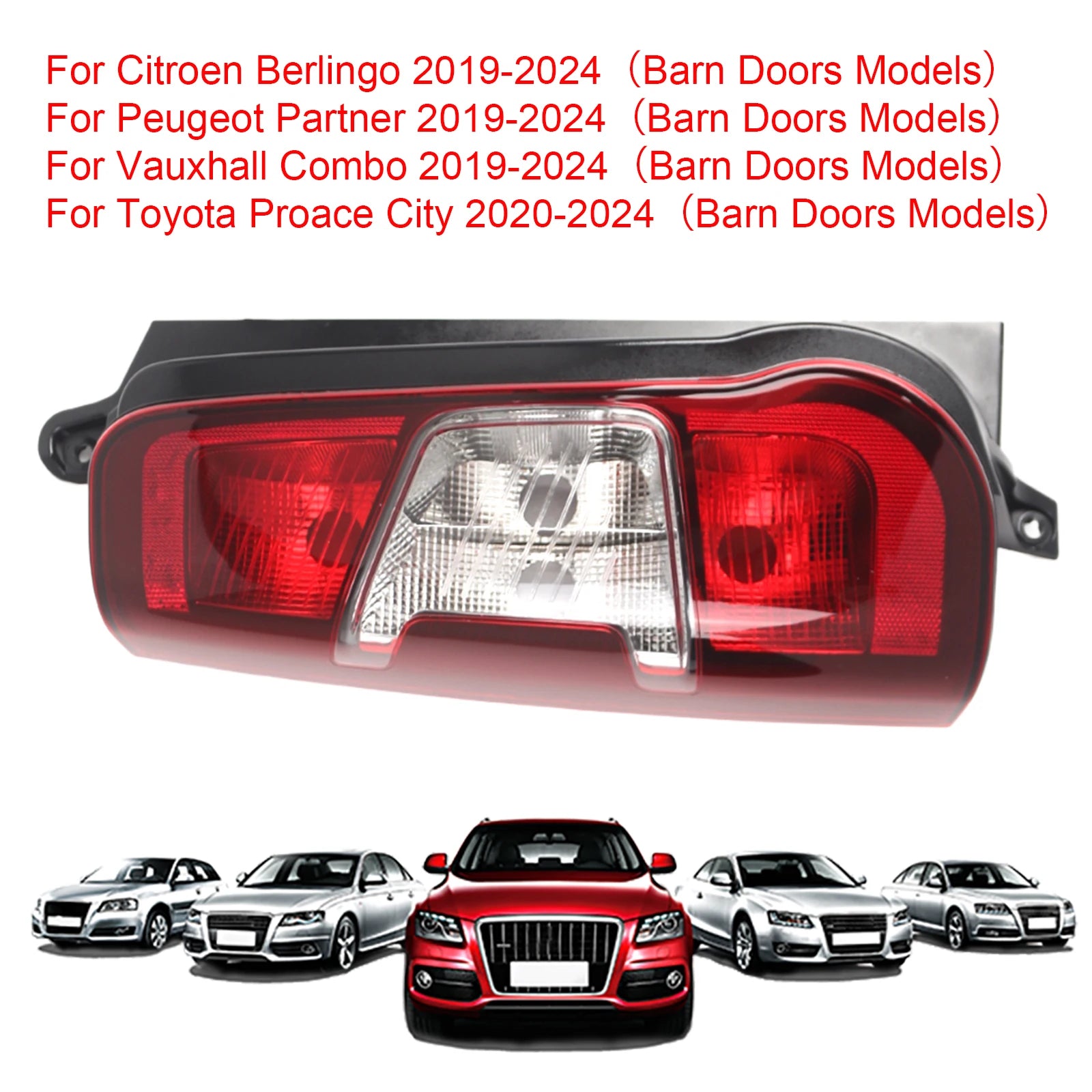 Feu arrière pour Citroën Berlingo & Peugeot Partner (2019–2024).