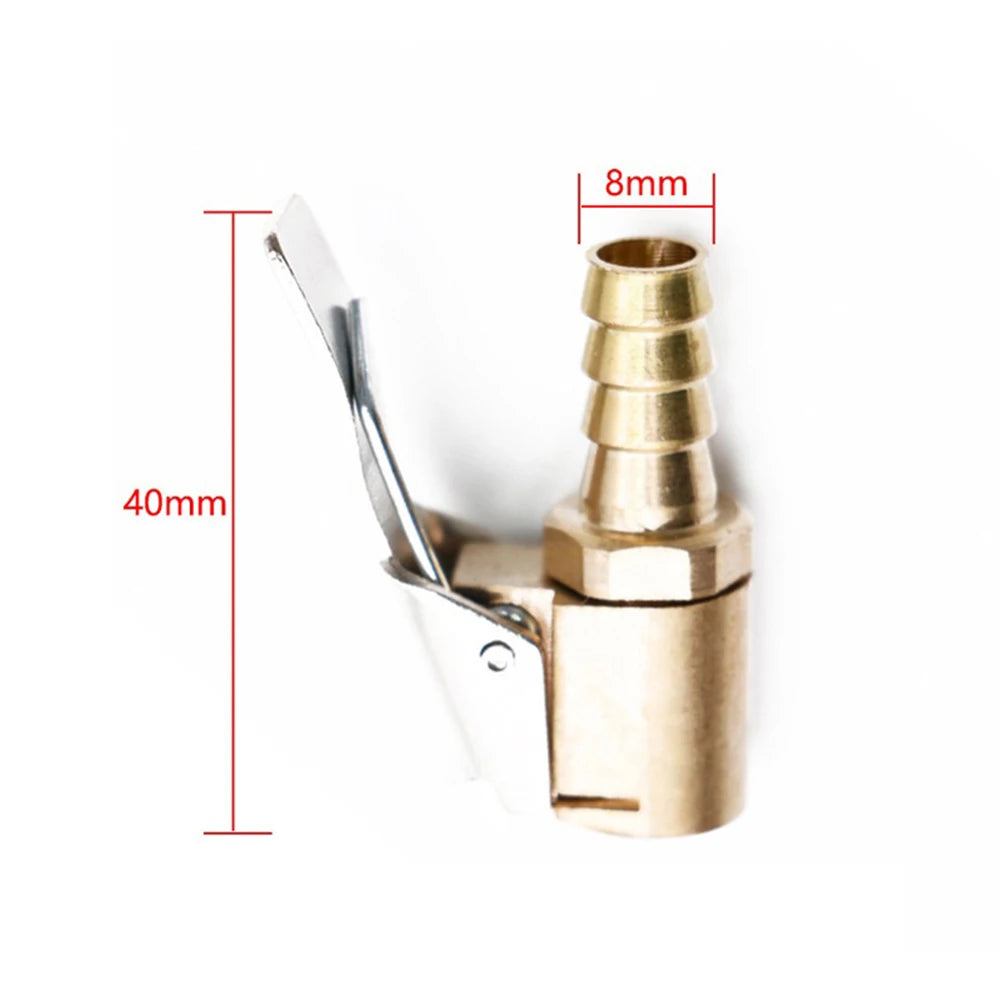 Adaptateur de valve pour gonfleur – Bec clip en laiton pour pneus.