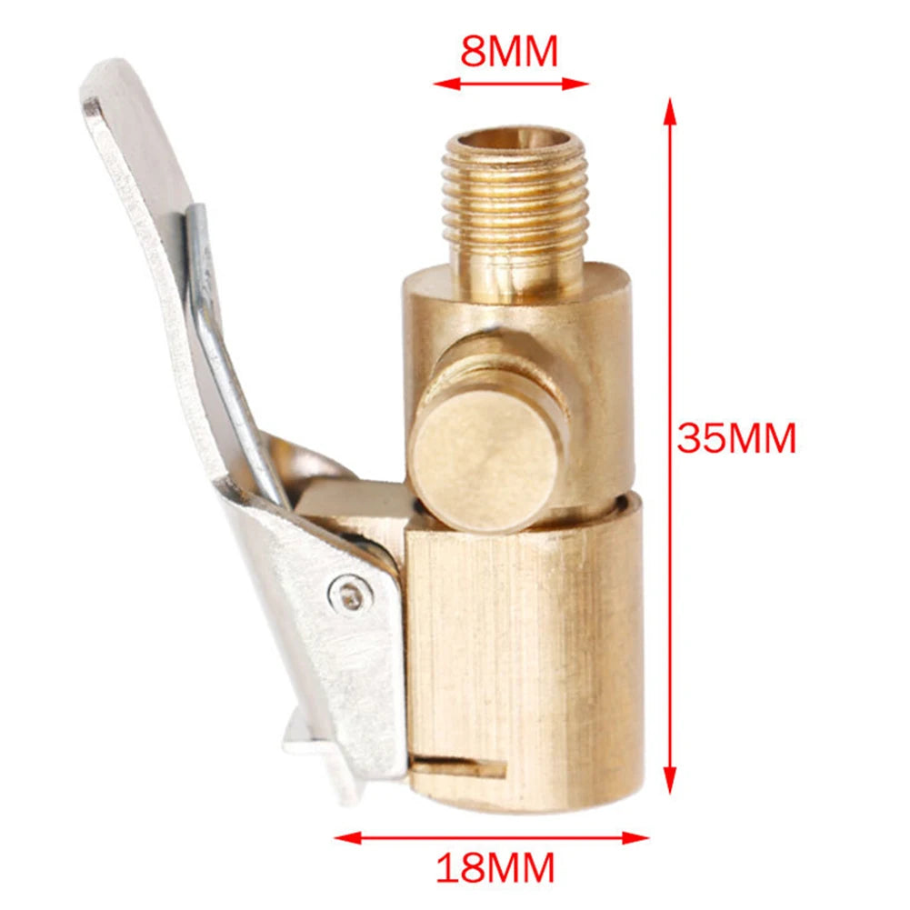 Adaptateur de valve pour gonfleur – Bec clip en laiton pour pneus.