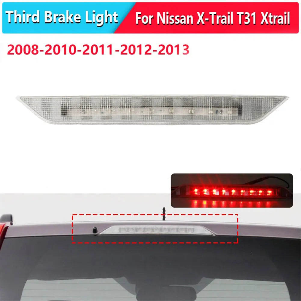 Troisième feu stop LED étanche pour Nissan X-Trail T31 (2008–2013) – 12V.