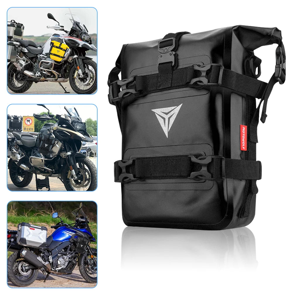 Sacoche étanche pour crash bars moto – BMW R1200GS/R1250GS & Honda NC750X/CB500X.