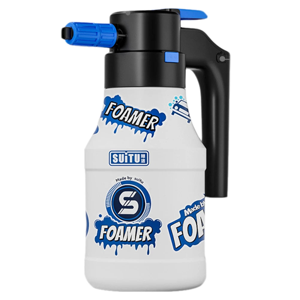 Pulvérisateur de mousse électrique 1,5 l, Rechargeable par USB, pistolet à eau électrique pour lavage de voiture.