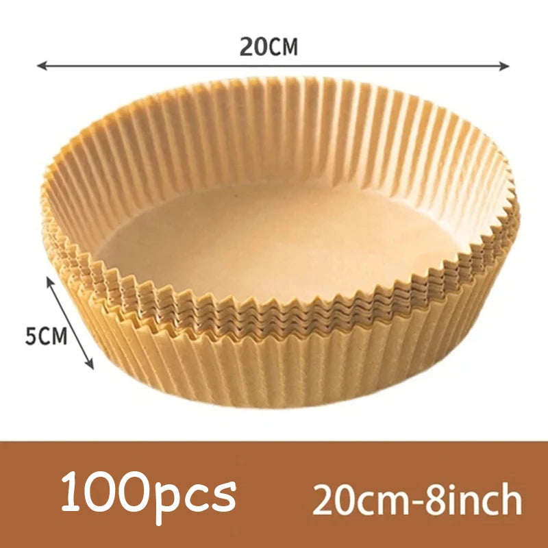 50 feuilles papier jetable pour airfryer – Antiadhésif et résistant à la chaleur.