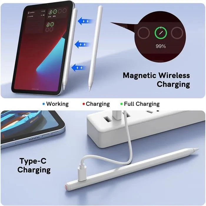 Stylet pour Apple iPad - Rechargeable - Pointe fine.