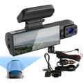 Dashcam Voiture 1440P+1080P, 150°grand angle 2 Camera Embarquée, LCD IPS 3.16" écran, 24h.Mode Parking